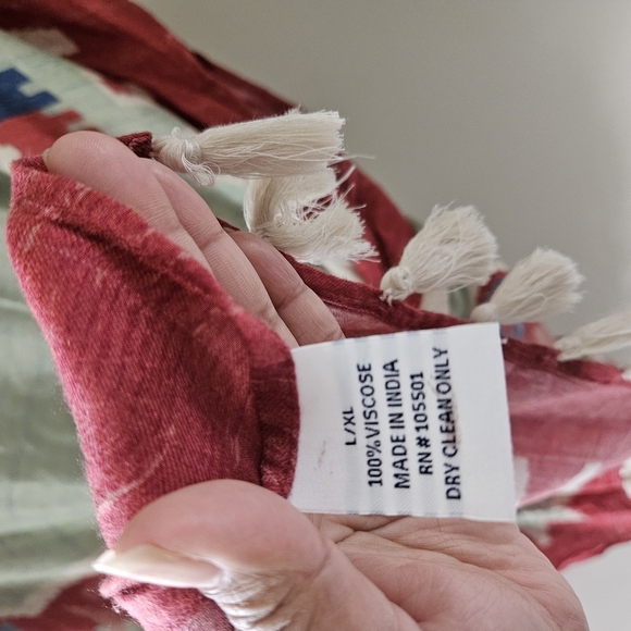 Double D Ranch Green Aztec Print Love The World Away Poncho Size L/XL - Picture 9 of 15